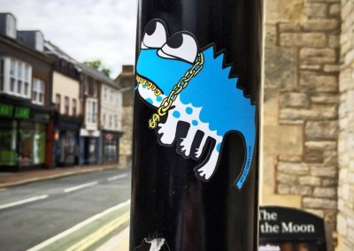 Don't Rain Skateboarding sticker bling lizard